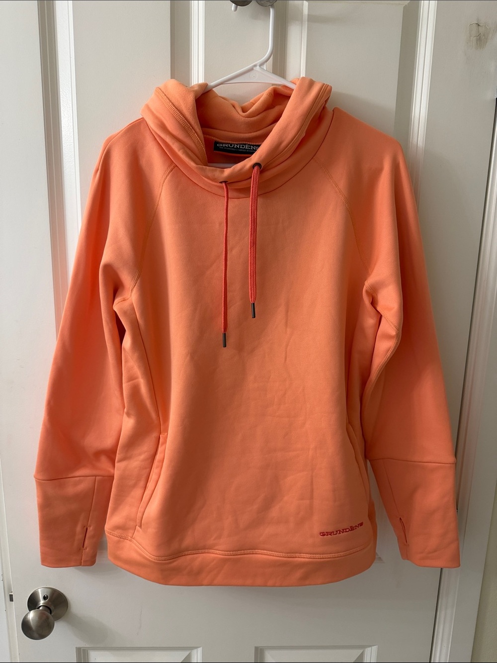Grunden's Women's Coral Hooded Pullover Sweatshirt
